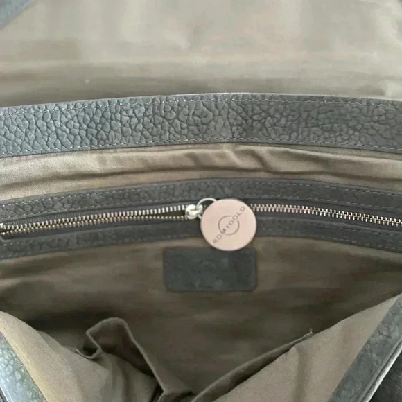 RomyGold Gray Leather Handbag With Gray Fur Trim - Picture 7 of 14